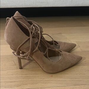 Aldo Tan Lace-Up Heels